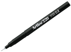 LAPIZ FIBRA 0.2 ARTLINE 220 NEGRO
