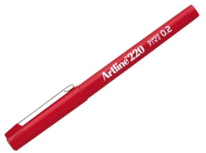 LAPIZ FIBRA 0.2 ARTLINE 220 ROJO