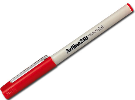 LAPIZ FIBRA 0.6 ARTLINE 210 ROJO