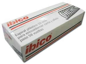 ESPIRALES ENCUAD.16MM BLANCO X 50 UD.IBICO 58 PAS