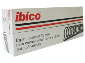 ESPIRALES ENCUAD.16MM NEGRO X 50 UD.IBICO 58 PAS