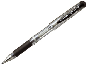BOLIGRAFO GEL 1.0 UNIBALL UM-153 C/GRIP NEGRO