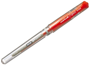 BOLIGRAFO GEL 1.0 UNIBALL UM-153 C/GRIP ROJO