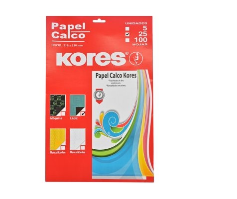 Papel Calco Kores Film Oficio 25 Hojas