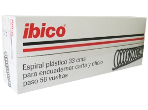 ESPIRALES ENCUAD.32MM NEGRO X 25 UD.IBICO 58 PAS