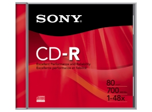 CD GRABABLE 1 UN. 700 MB 48X SONY SLIM.