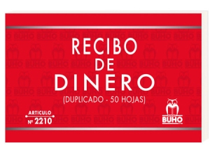 FORM.RECIBO DE DINERO 50HJS.BUHO 2210 DUPLICADO