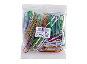 CLIPS PLASTICO COLORES 33 MM X 100 UD HAND