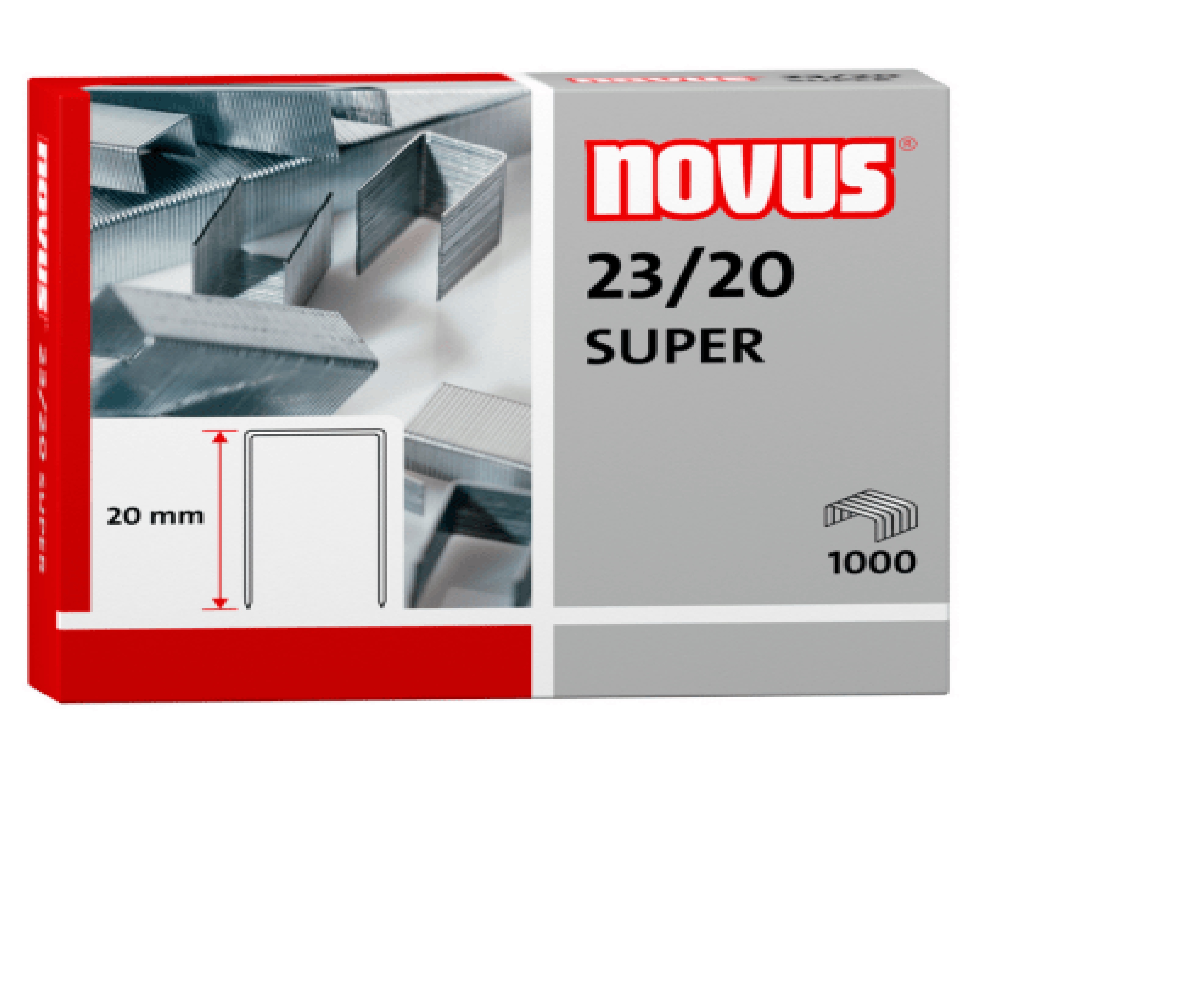 Corchetes Novus 23/20 Caja de 1000 Unidades