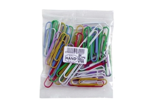 CLIPS PLASTICO COLORES 28MM X 100 UD HAND