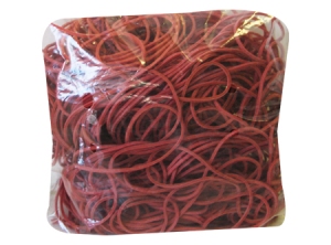 ELASTICO COLOR ROJO 250 GRS. 60/1.5 - 2 MM