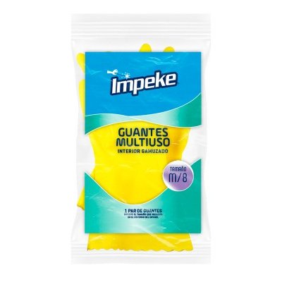 Guantes de Látex Impeke Multiuso Talla M Amarillo
