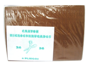 CARTON MICROCORRUGADO 26X36 BOLSA 6 COLORES