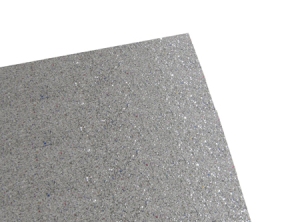 GOMA EVA GLITTER 20X30 PLATA 10 UD HAND