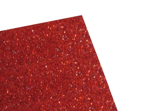 GOMA EVA GLITTER 20X30 ROJO 10 UD HAND