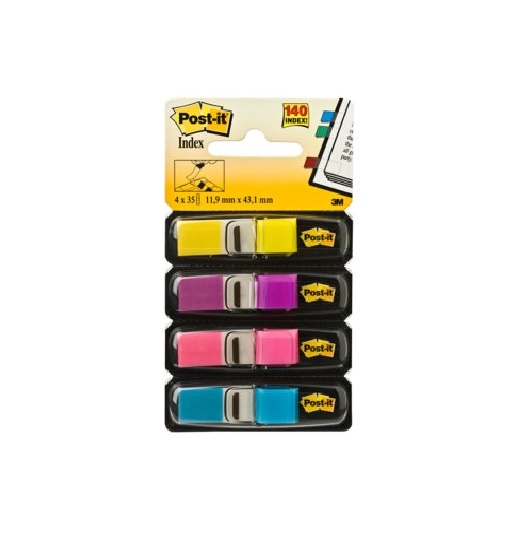 BANDERITA ADHESIVA 3M POST IT 683-AB 4 PADS DE 35 HOJAS