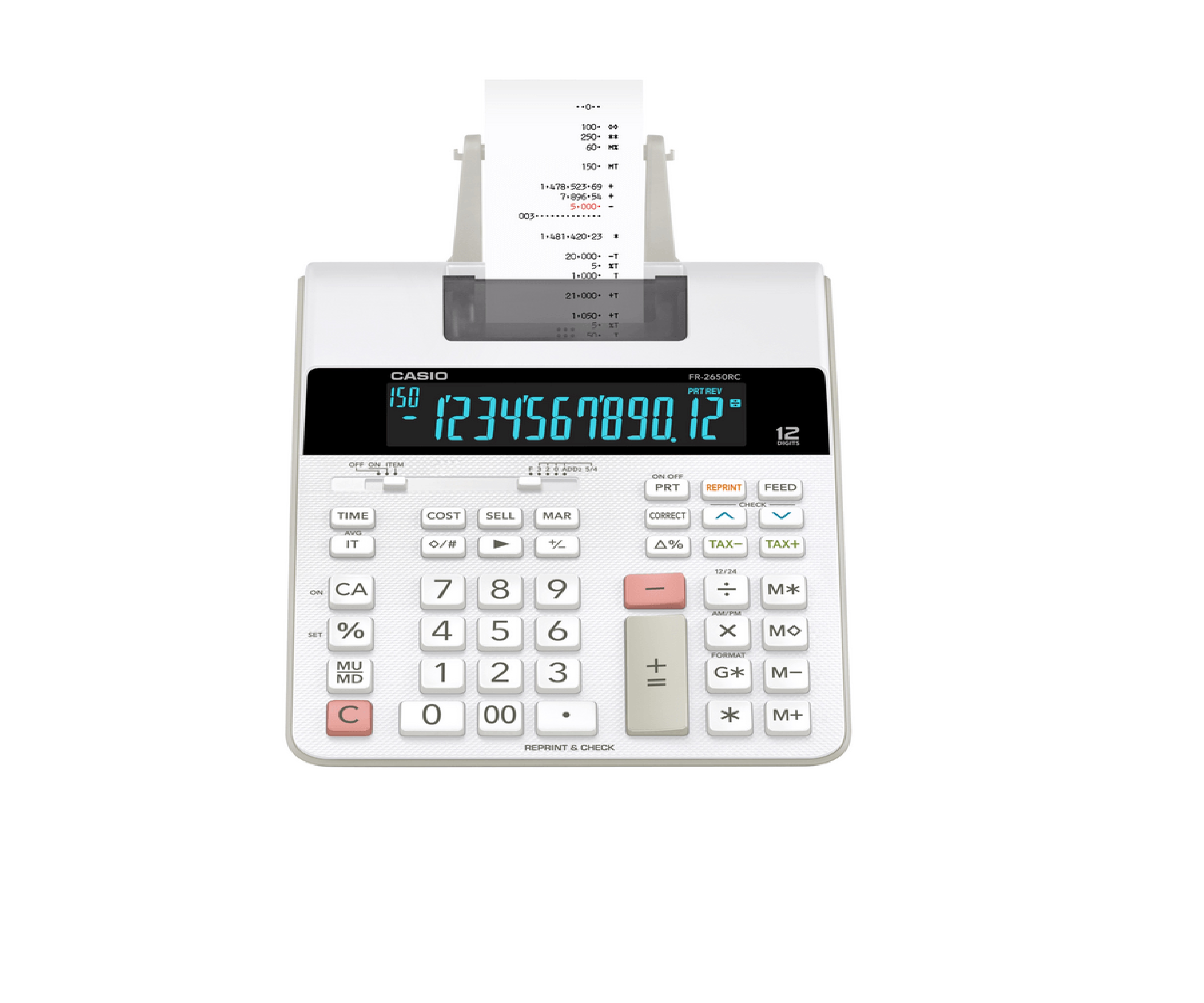 Calculadora Financiera con Impresora Casio Fr-2650T 12 gris