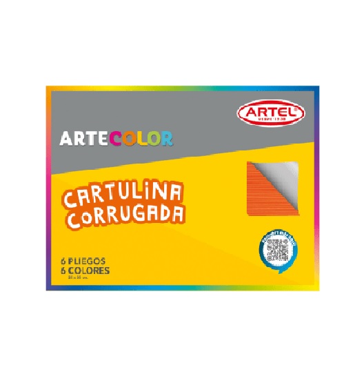 Carpeta con Cartulina Artel ArteColor Corrugada Surtidos 6 Pliegos