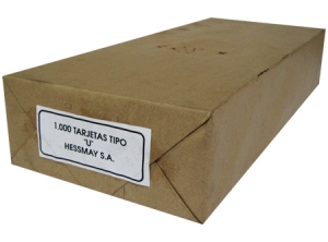 TARJETA RELOJ HESS MAY -U- 1000 UNIDAD