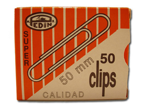 CLIPS METALICO 50MM PEDIN PTA.REDONDA LISO 50UD