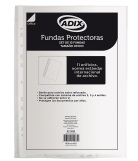 Funda Oficio Adix Lomo Blanco Transparente 10 Unidades