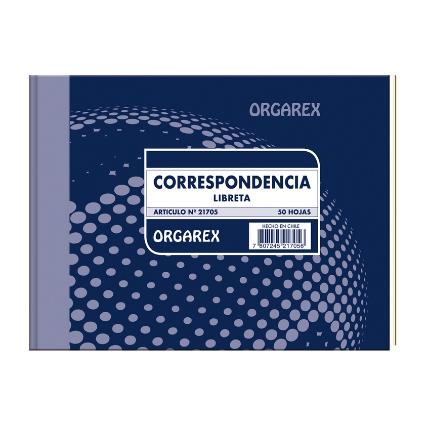 Libreta de Correspondencia Orgarex Nº 21705 50 Hojas