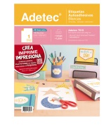 Etiqueta Ink/Láser Autoadhesiva Adetec 1 Por Hoja 216x279 mm 10 Unidades