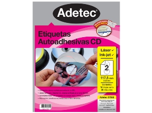 ETIQUETA INK-JET P/CD 10HJ. 117.5MM ADETEC