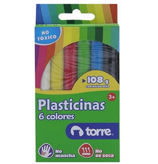 Plasticina Torre 6 Colores