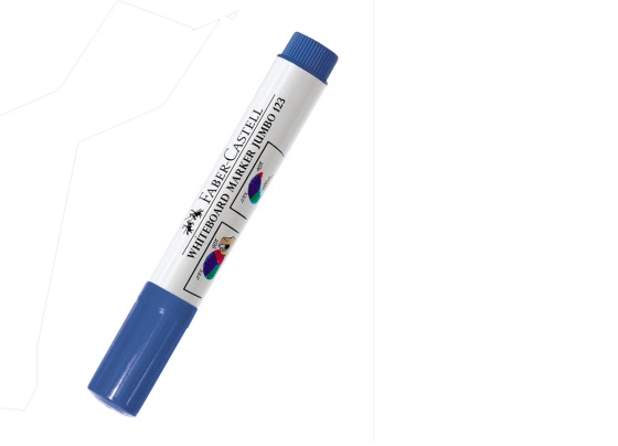 Plumón Pizarra Faber-Castell 123 Jumbo Desechable Azul