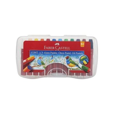 LAPIZ COLOR FABER CASTELL OLEO PASTEL GRASO ESTUCHE DE 12 COLORES