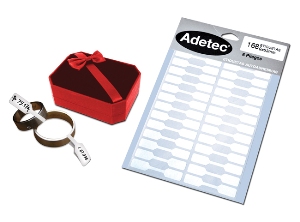 ETIQUETA MANUAL JOYAS 9X53 MM 6 HJ 168 UN ADETEC