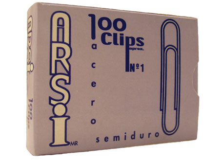 CLIPS METALICO 30MM PUNTA REDONDA ARSI 100 UD.