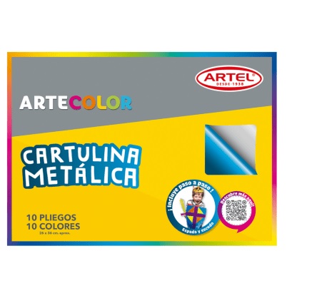 Carpeta con Cartulina Artel ArteColor Metálica Surtidos 10 Pliegos