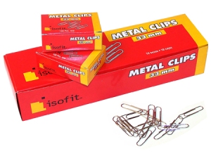 CLIPS METALICO 33MM ISOFIT PTA.REDONDA 100 UND.