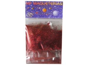 ESCARCHA COLOR ROJA SOBRE 3 GRS. SET 10 UNID.