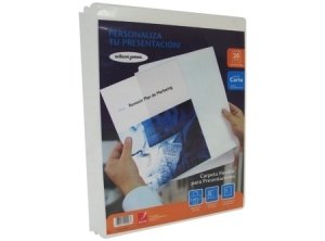 CARPETA C/PRESENT. FLEXIBLE 20HJ B/CO C/ACCO CLIPS