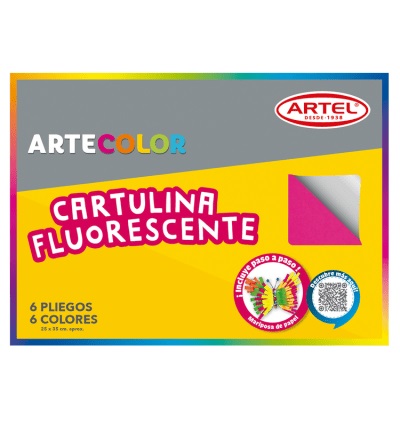 CARPETA CON CARTULINA ARTEL ARTECOLOR FLUORESCENTE SURTIDOS 6 PLIEGOS
