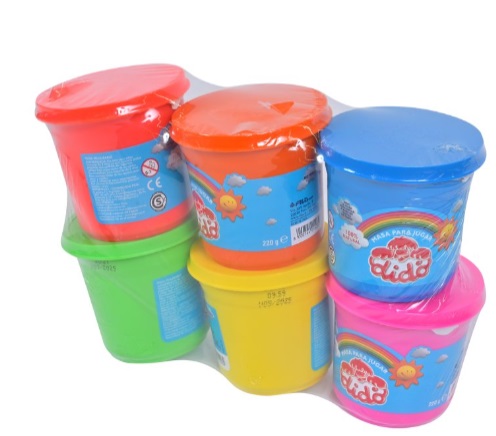 Masa para Modelar Dido Set de 6 Colores Surtidos 220 g