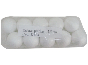 ESFERAS DE AISLAPOL NO. 2.5 DISPLAY 10 UNID.