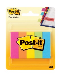 Banderita Adhesiva 3M Post It Rígida 670-5AN 5 Pads de 100 Hojas