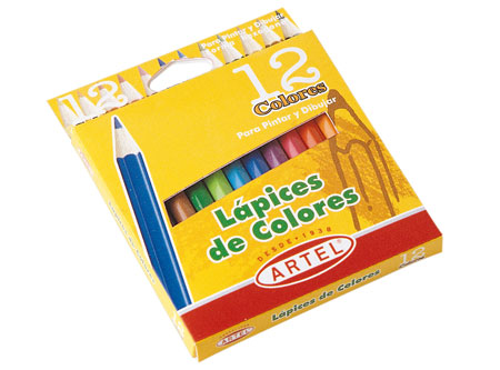 LAPIZ COLOR 12UN. CORTO ARTEL