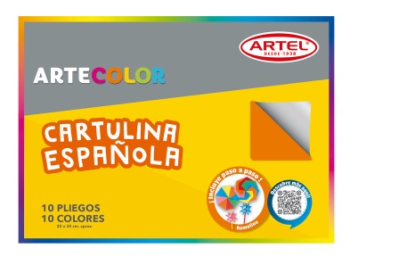 CARPETA CON CARTULINA ARTEL ARTECOLOR ESPANOLA SURTIDOS 10 PLIEGOS