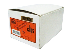 CLIPS METALICO 30MM 1 KILO PTA.RED.DORADA PEDIN