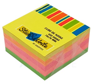 Nota Adhesiva Stick & Write Neón Mixto 400 Hojas 76x76 mm