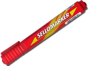MARCADOR PERMAN.SELLOMARKER P.BISC. ROJO