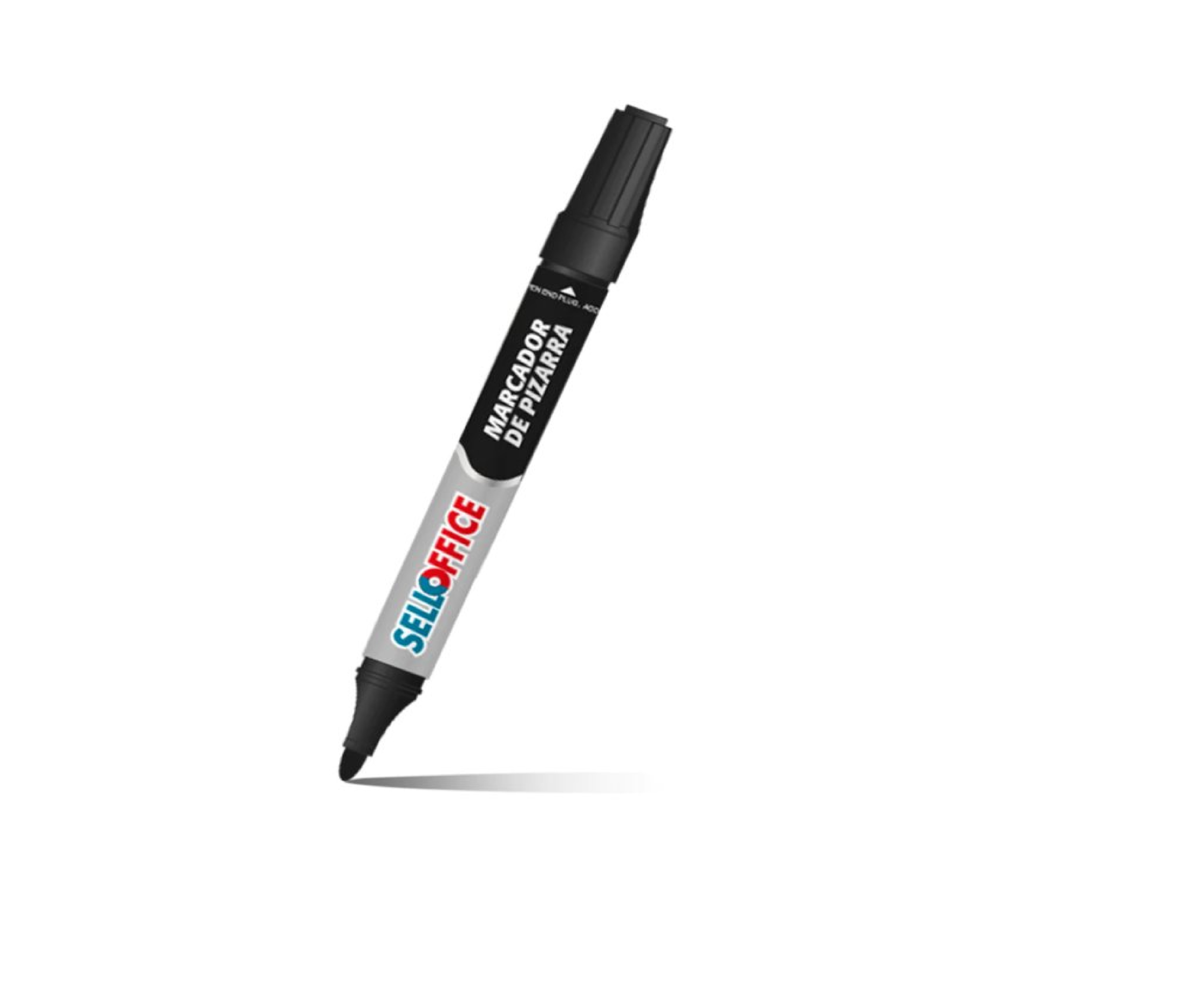 Plumón Pizarra Selloffice Recargable Punta Redonda Negro