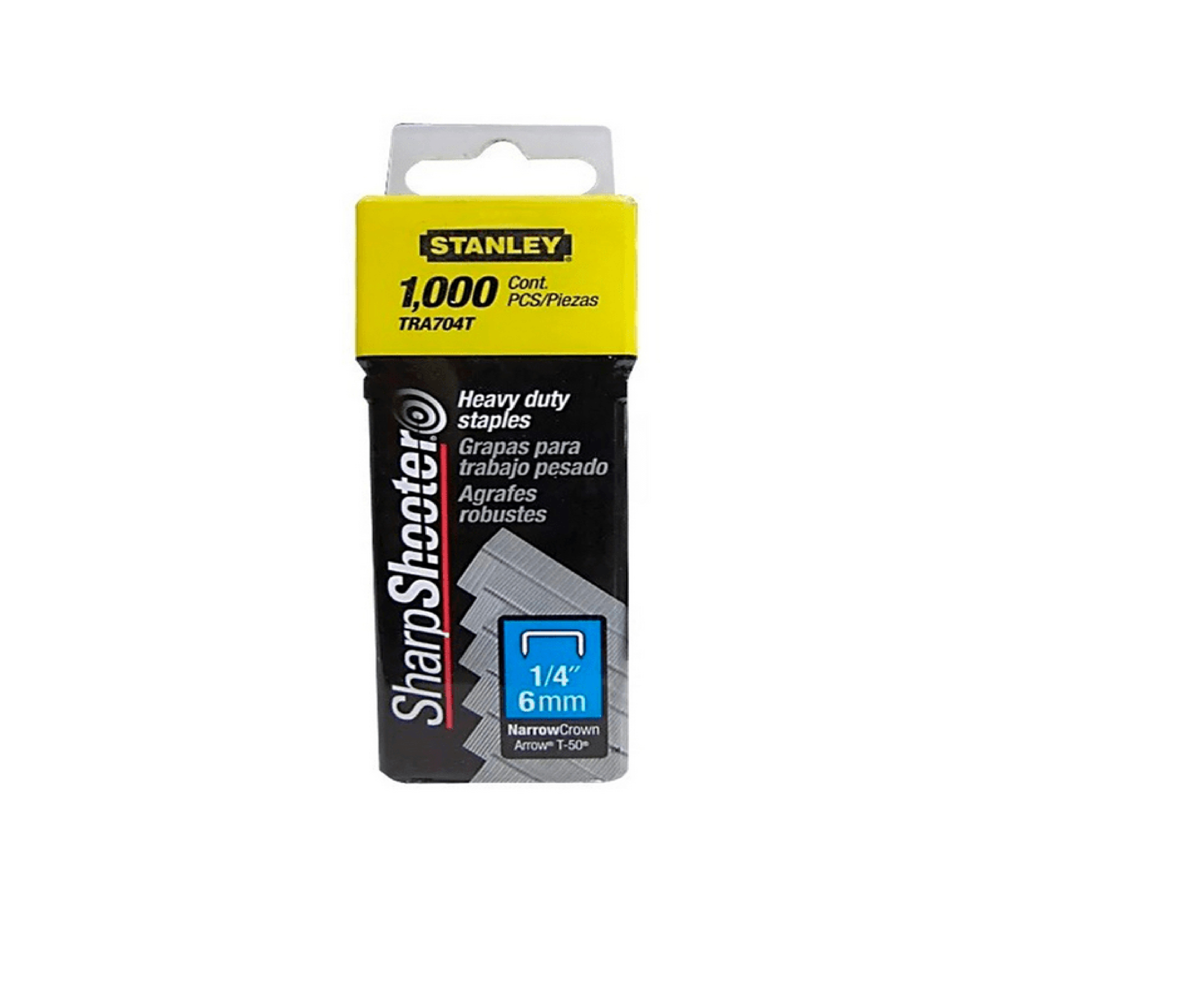 CORCHETES STANLEY TRA704T 1/4 CAJA DE 1000 UNIDADES