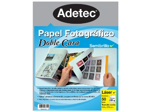 PAPEL FOTO D CARA LASER CARTA 220GR 50HJ ADETEC