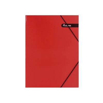 CARPETA CARTERA OFICIO TORRE CON ELASTICO CARTULINA ROJO